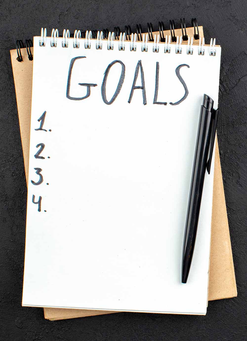 set goals notepad for 2025